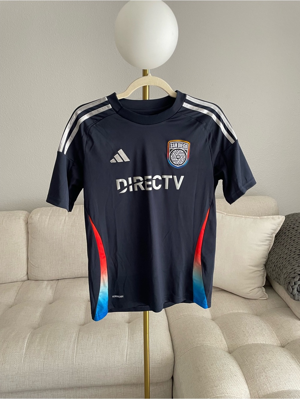 Adidas San Diego FC 2025 Primary Replica Jersey Navy Blue Silver Ombré